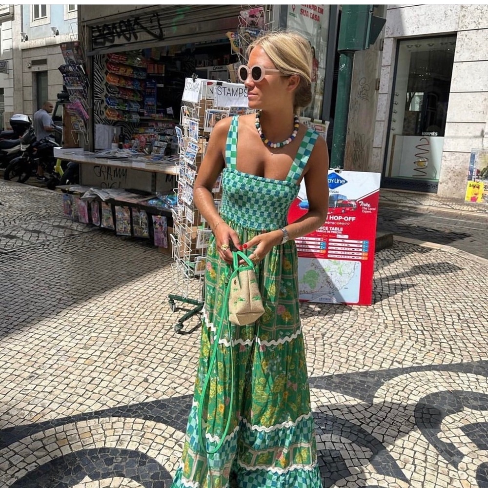 NEW Spell Flora Strappy Maxi Dress in Citrus Crush size 3X (can fit XL-3X)